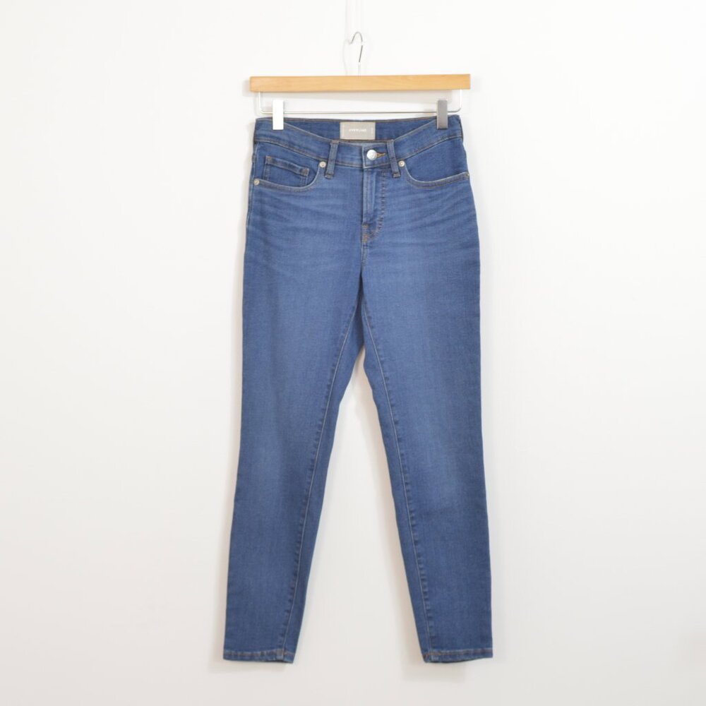 everlane mid-rise mid wash ankle skinny ankle jeans like new size 26